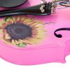 SUNFLOWER DELUXE PINK 4/4 METALLIC BRONZE DETAIL, CRYSTAL ON TAILPIECE, D’ADDARIO STRINGS