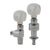 GROVER GEARED BANJO PEGS CHROME W/   ROUND PRLD BUTTON SET 5