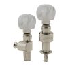 GROVER GEARED BANJO PEGS NICKEL W/   ROUND PRLD BUTTON SET 5