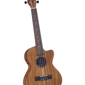 Diamond Head DU-350TCE Flamed Acacia Acoustic-Electric Cutaway Tenor Ukulele Outfit