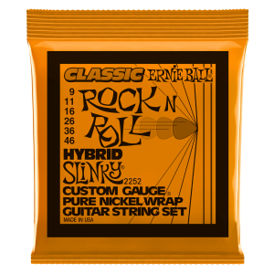 Hybrid Slinky Classic Rock n Roll Pure Nickel Wrap Electric Guitar Strings - 9-46 Gauge